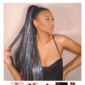 48” Hair Extension Tinsel: festival braids! mermaid hair!